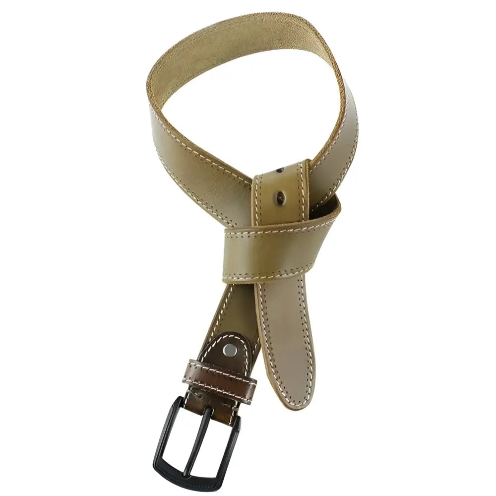 Abram Leather leather belt with black buckle for men and women