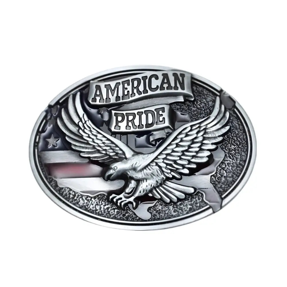 American pride eagle belt buckle showcasing patriotic design for American Pride display