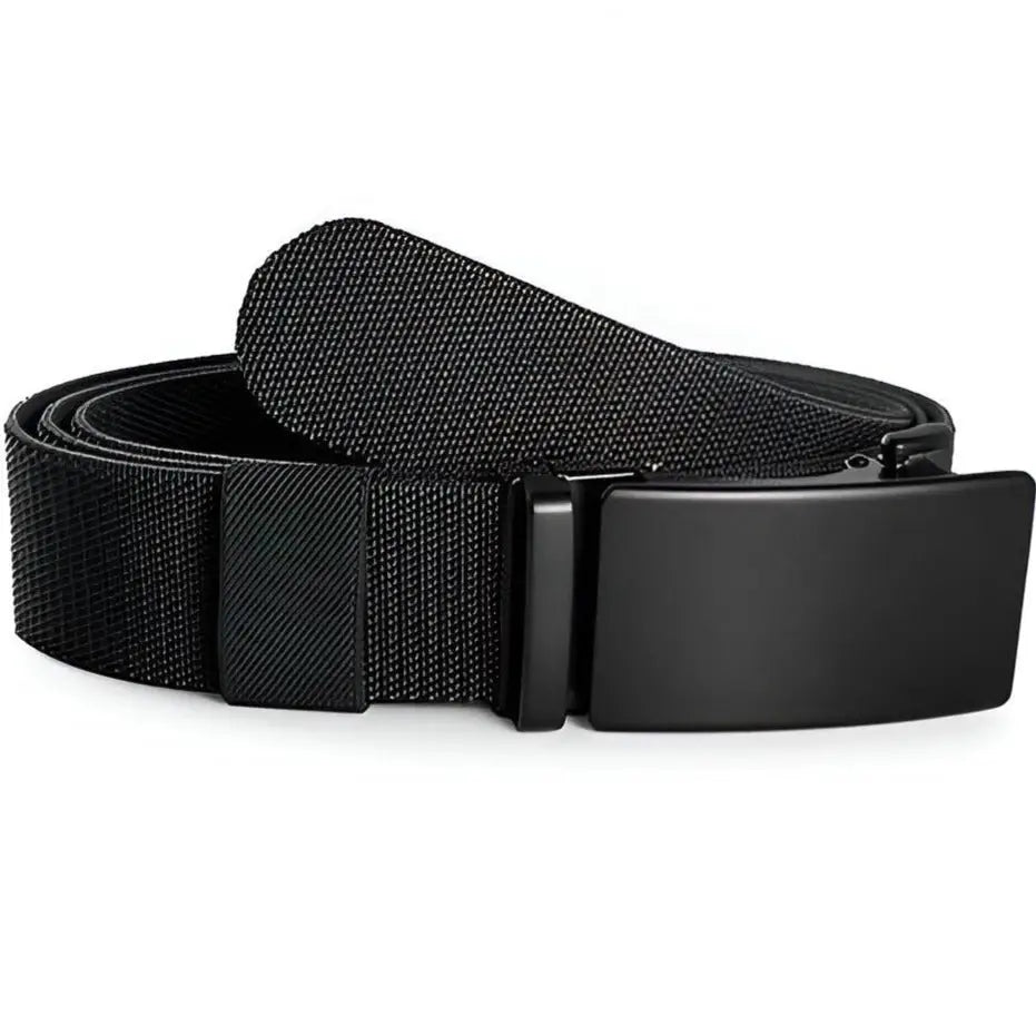 Black nylon web belt with matte buckle from Assorted Nylon and Fabric Web Belts collection