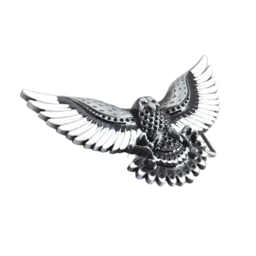 Silver eagle pin from Ornate Silver Eagle Belt Buckle Brad Model showcasing detailed design