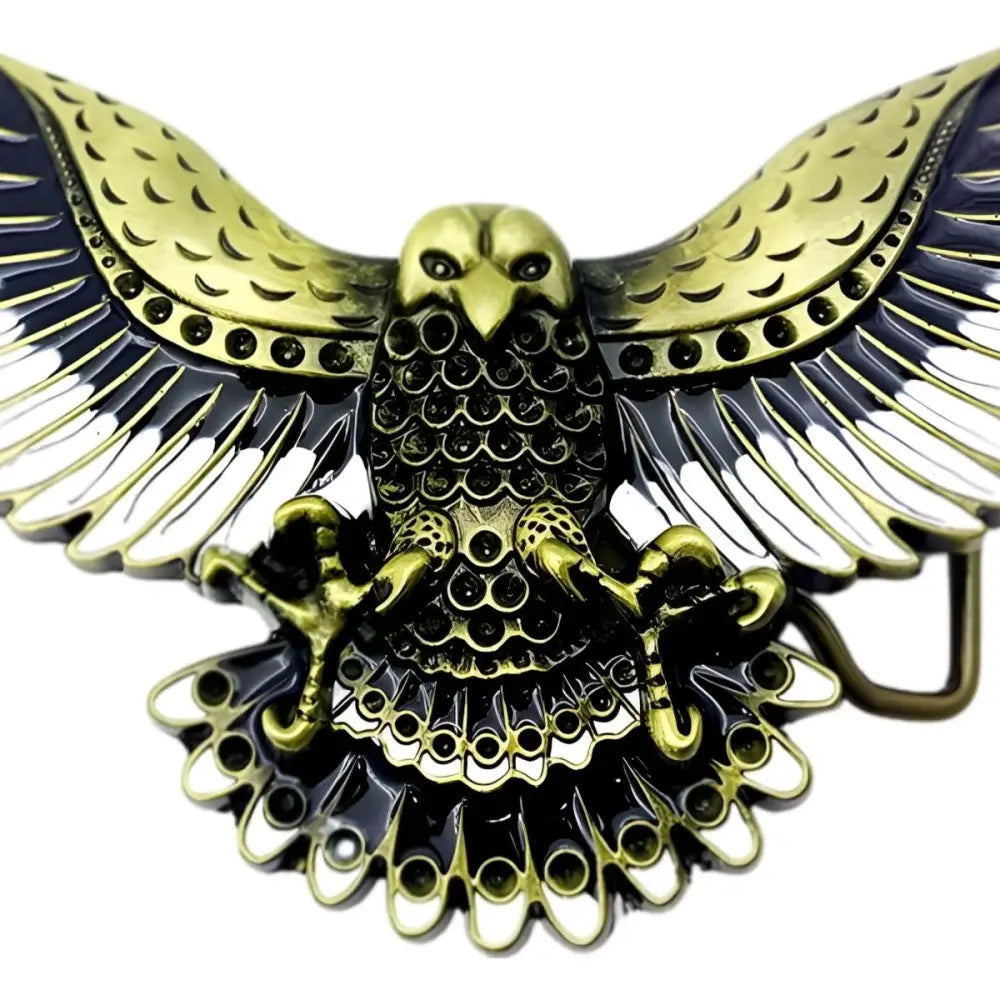 Ornate Silver Eagle Belt Buckle Brad Model showcasing intricate belt buckle design