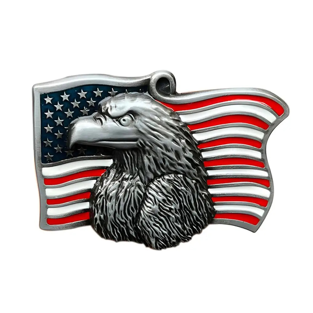 American flag eagle belt buckle for men and women, patriotic metal belt buckle accessory