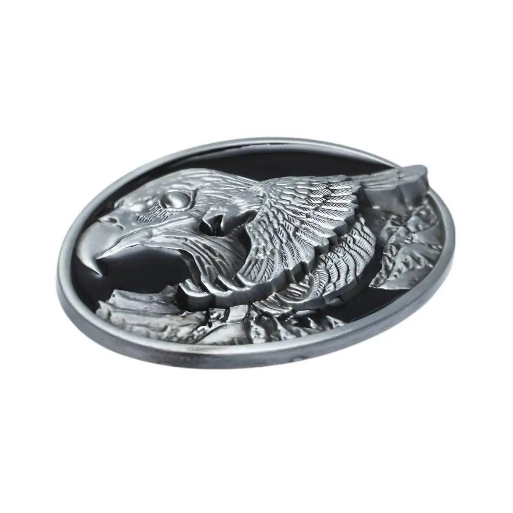 Silver Eagle Oval Belt Buckle, a distinguished accessory for stylish belt customization