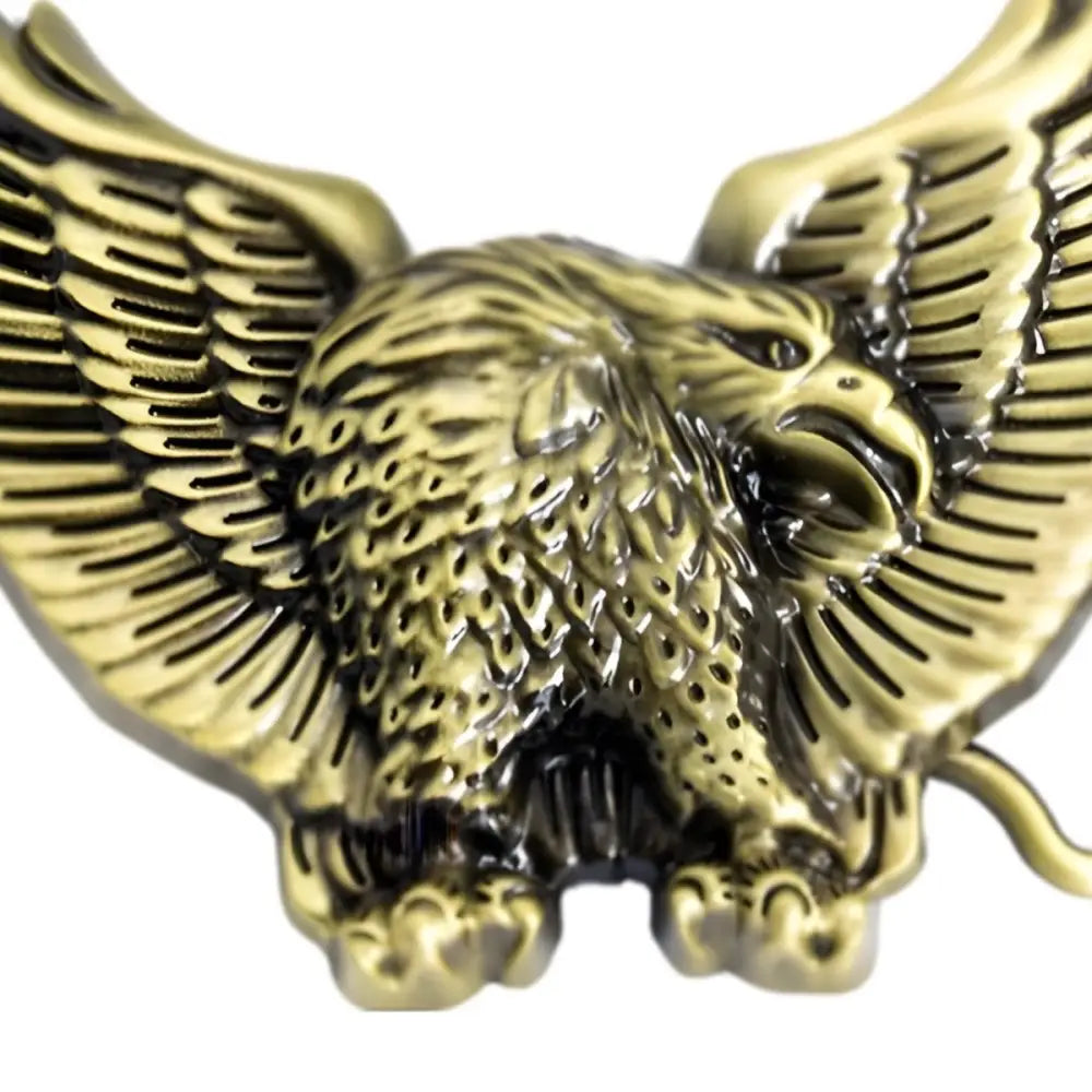 Bronze-colored eagle belt buckle with spread wings from the Set of Two Eagle Belt Buckles collection