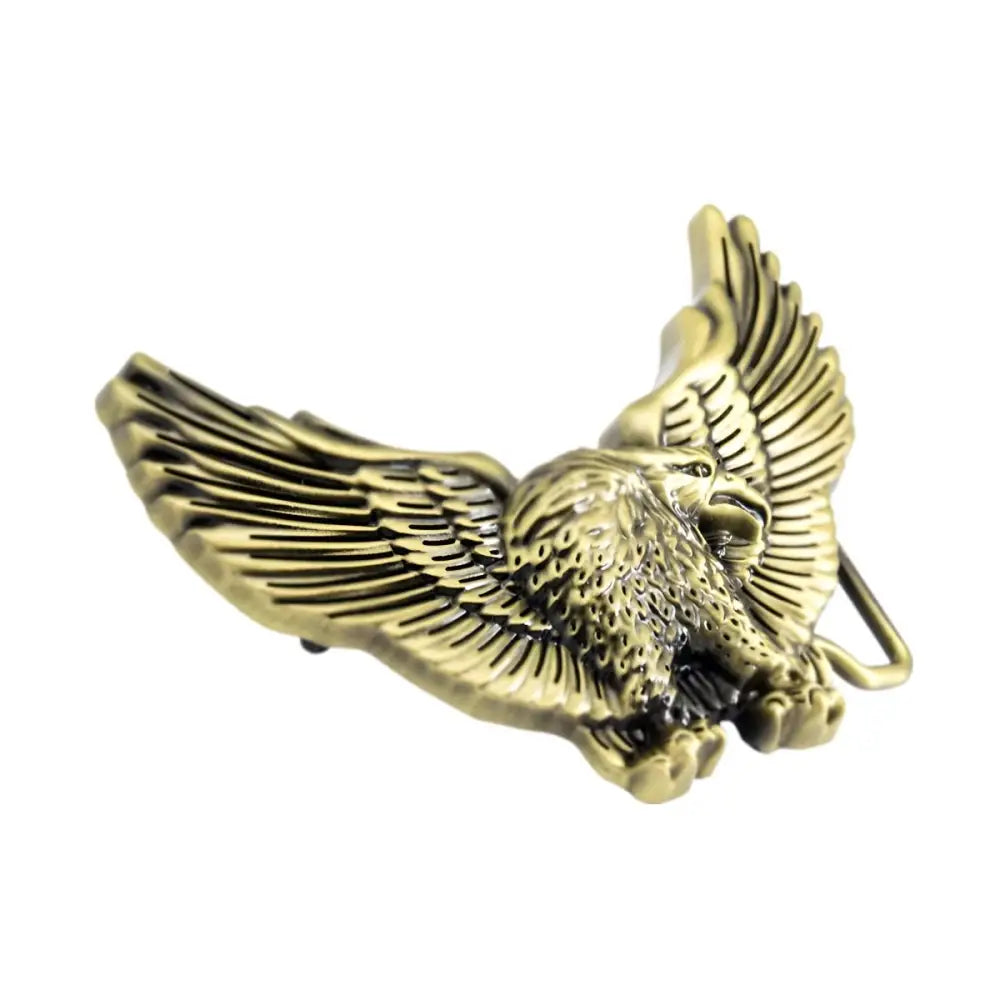 Bronze eagle belt buckle from the Set of Two Eagle Belt Buckles Silver and Bronze Designs