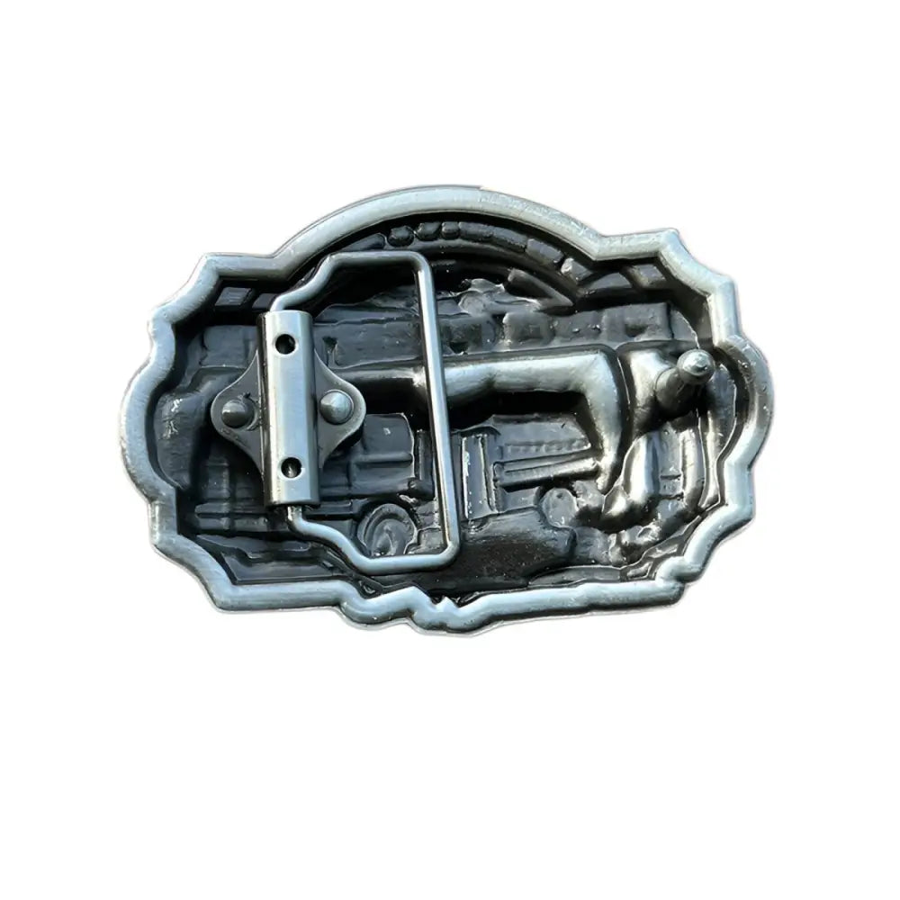 Silver-toned belt buckle from Red Fire Truck Belt Buckle for Everyday Heroes collection