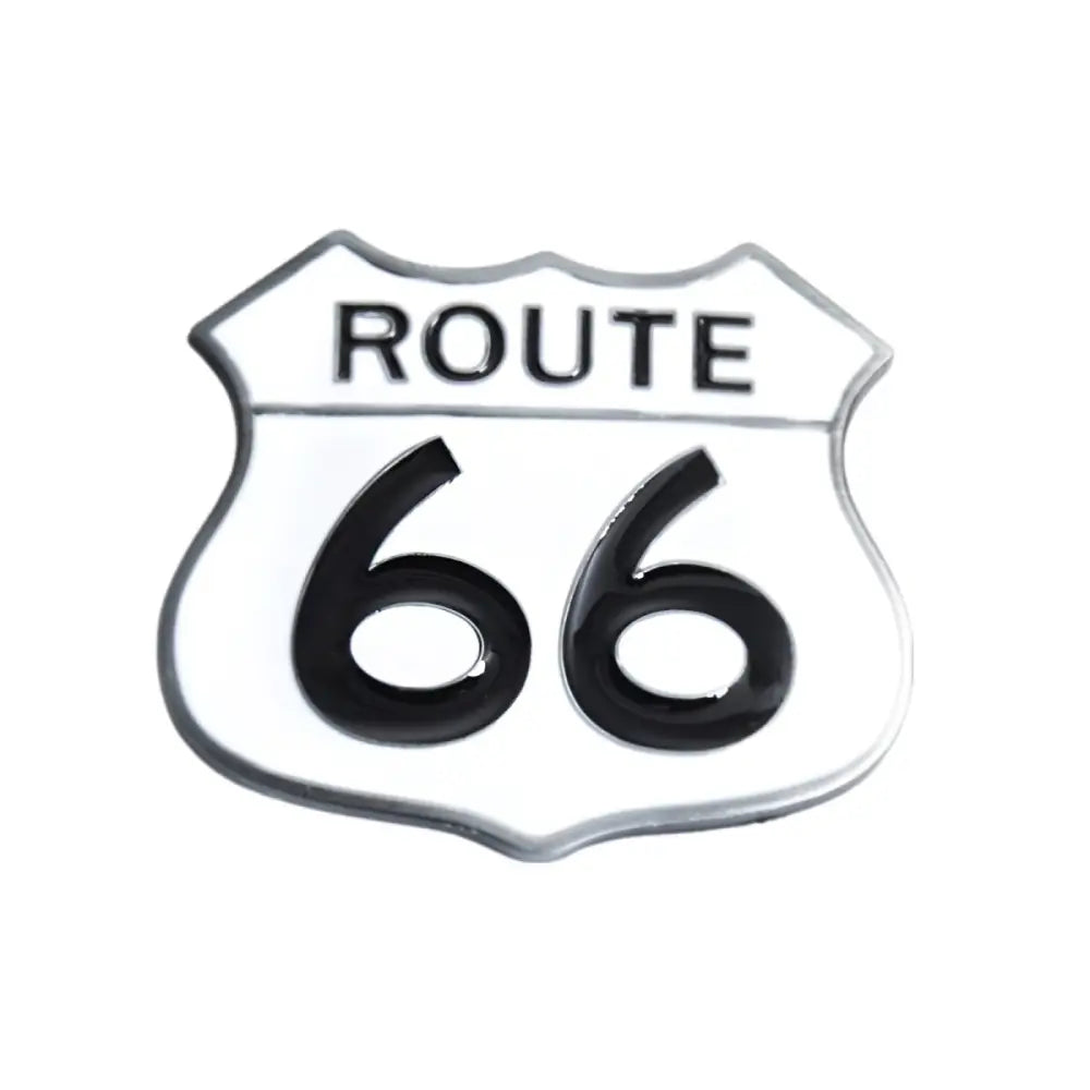 Route 66 sign pin for belt buckle accessories, vintage Americana car décor