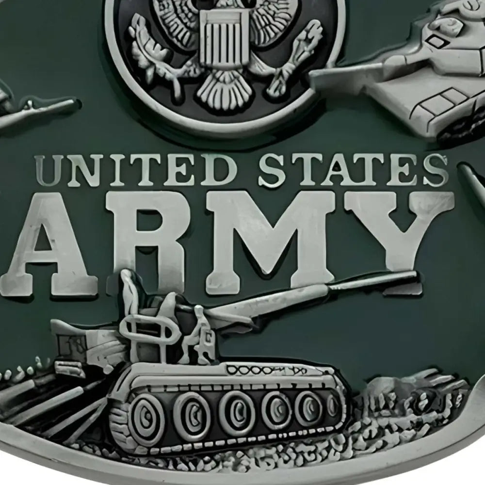 United States Army emblem belt buckle for military enthusiasts showcasing detailed design