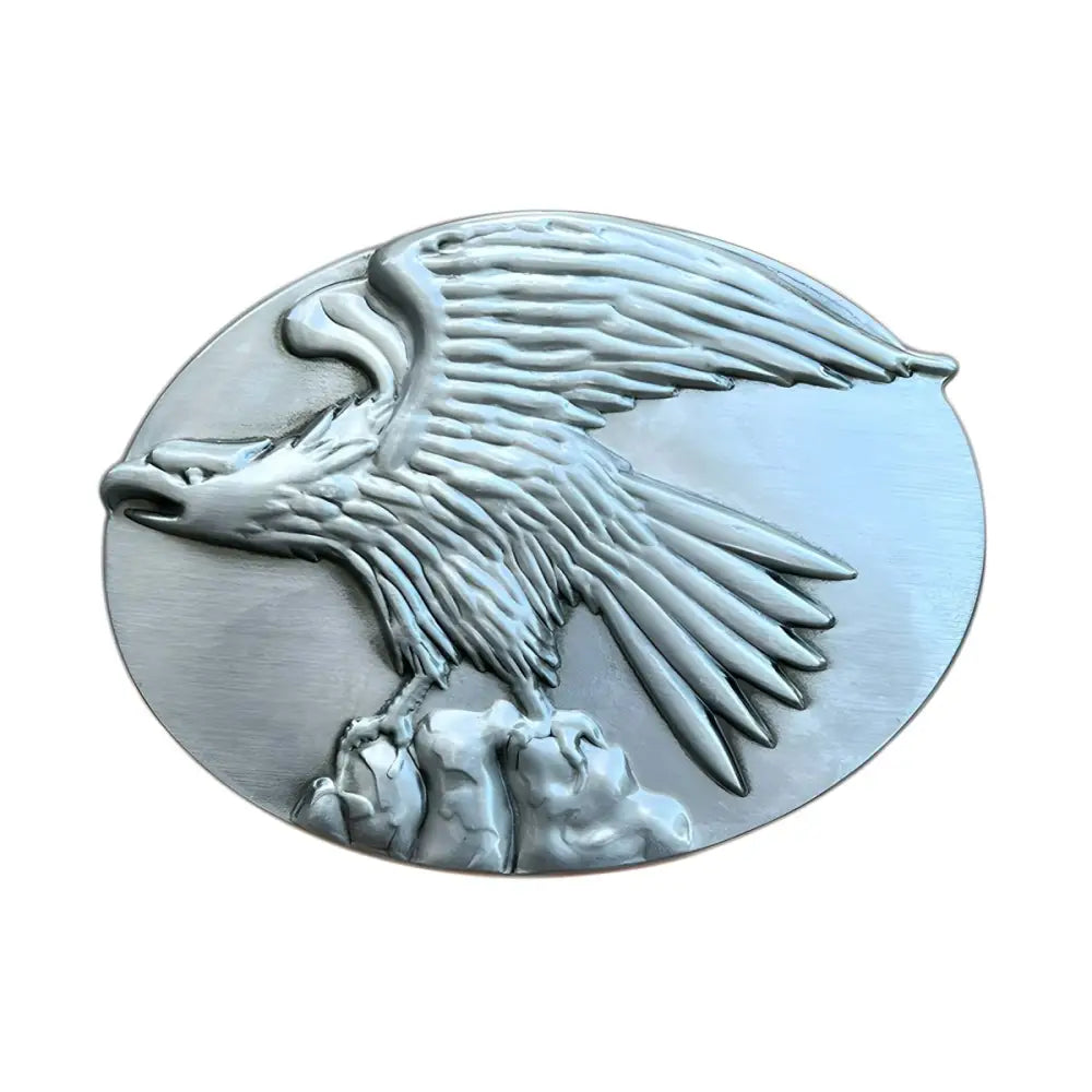 Silver eagle animal belt buckle from the Adrian Model collection