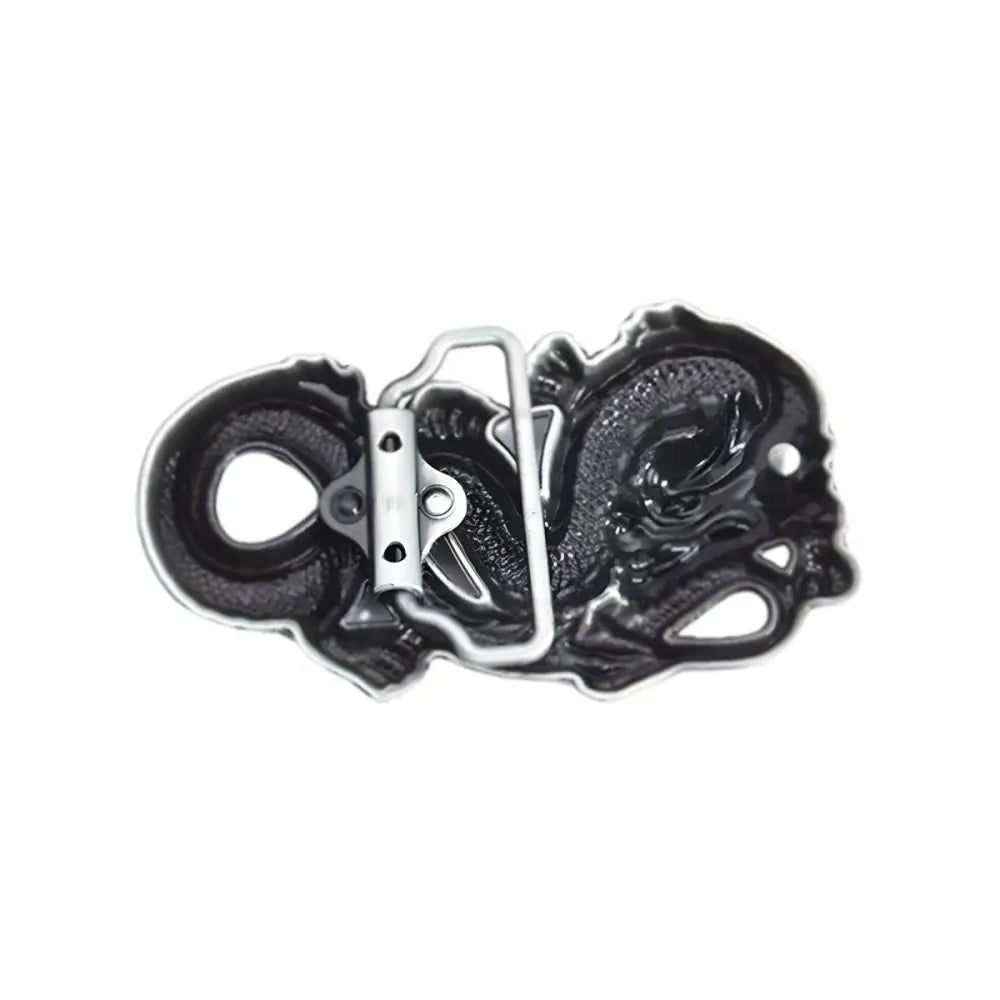 Dragon-shaped belt buckle featured in Bronze Belt Buckle and Silver Pendant jewelry set