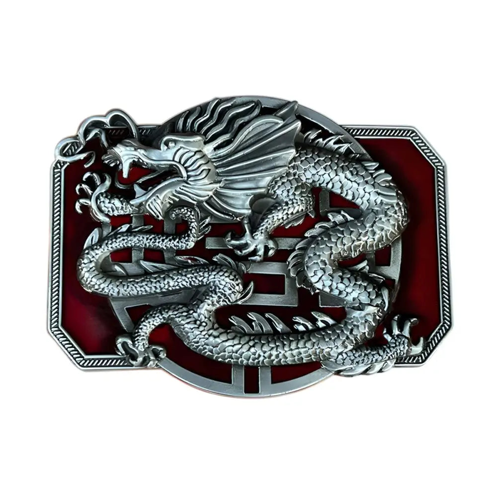 Intricate detailing Golden Dragon Belt Buckle with Ornate Design for luxury fashion