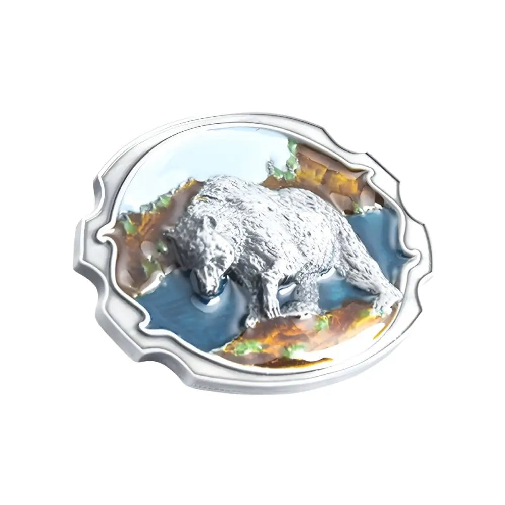 Elegant bear-themed belt buckle suitable for men and women, a stylish accessory