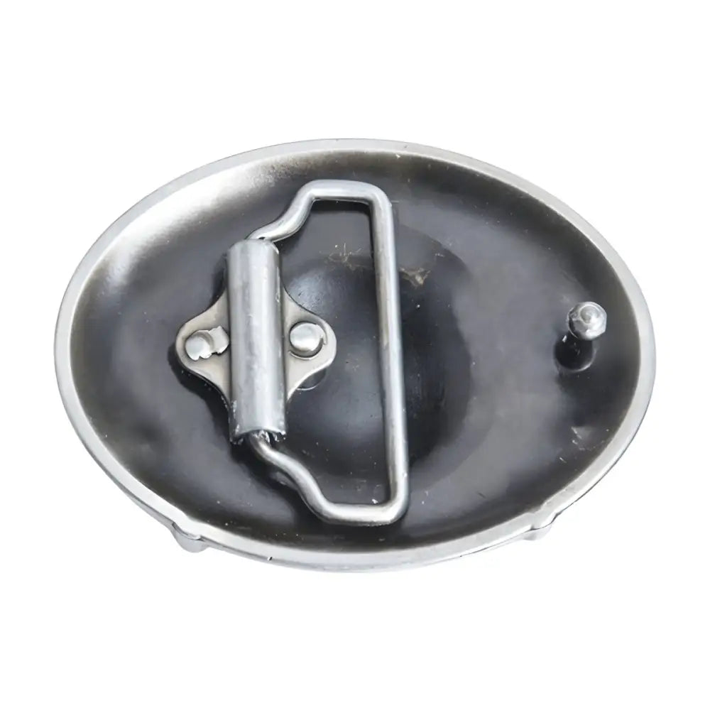 Oval belt buckle back for Silver Wolf Head Belt Buckle on leather or fabric belts