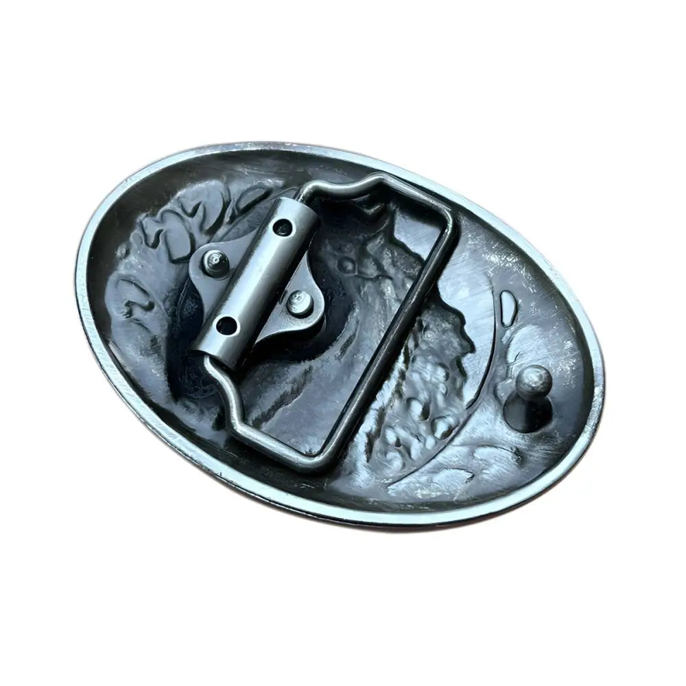 Oval metal belt buckle for Silver Horse Head Belt Buckle Elegant Western Styles