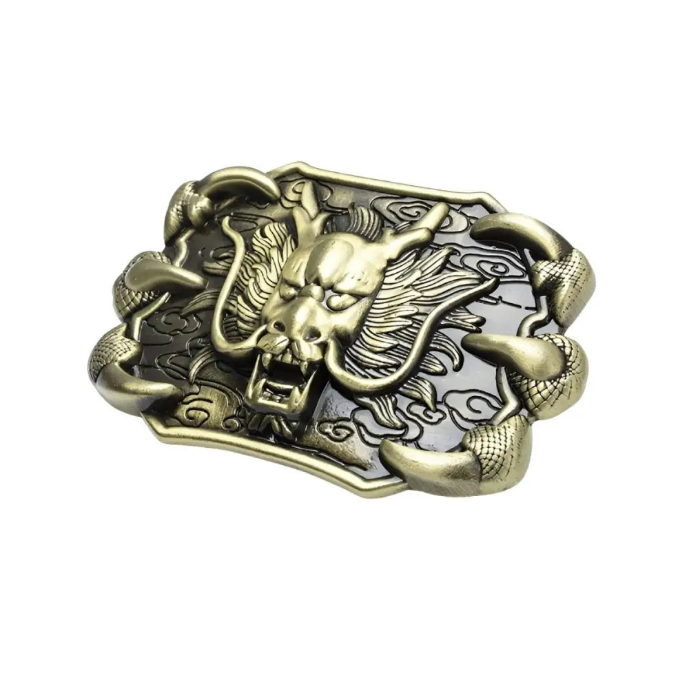 Silver Dragon Animal Belt Buckle with Dragon-Themed Metal Design for Stylish Animal Belts