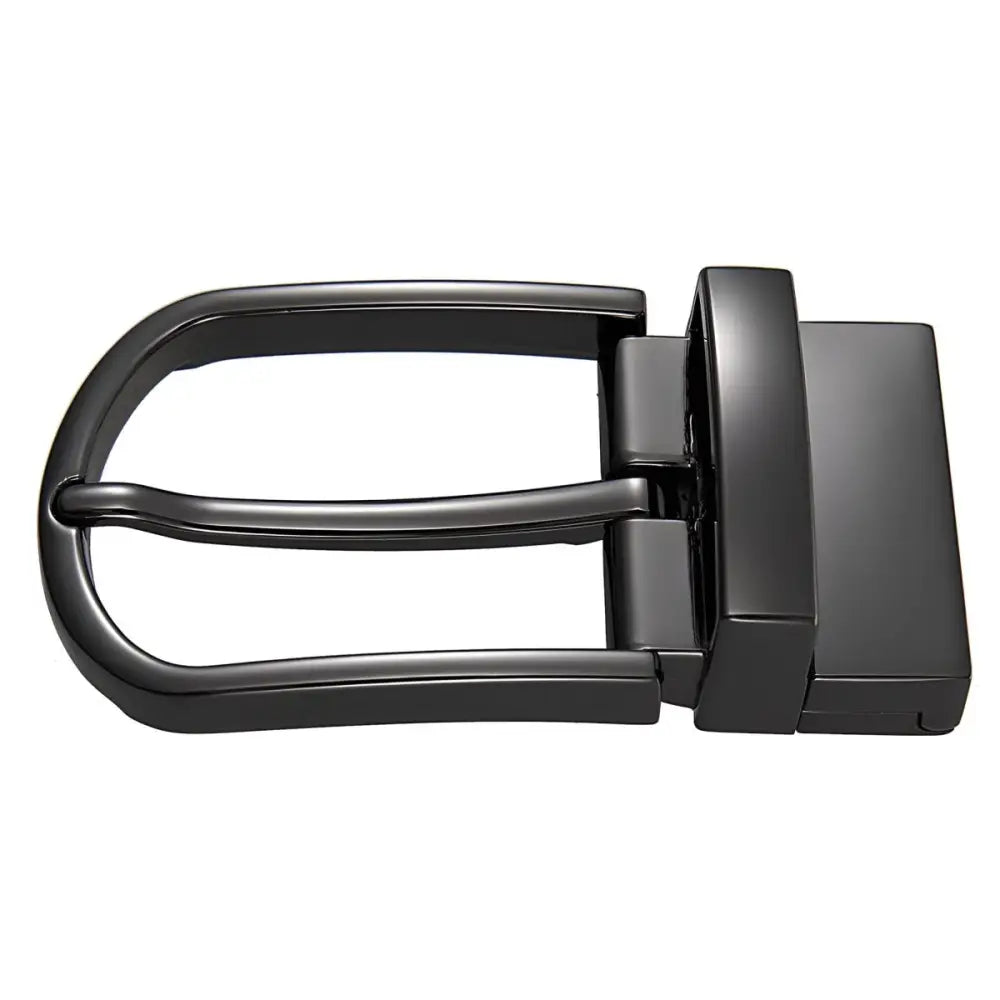 Black metal Abia belt buckle from the Polished Metal Abia Belt Buckle Set for stylish accessories