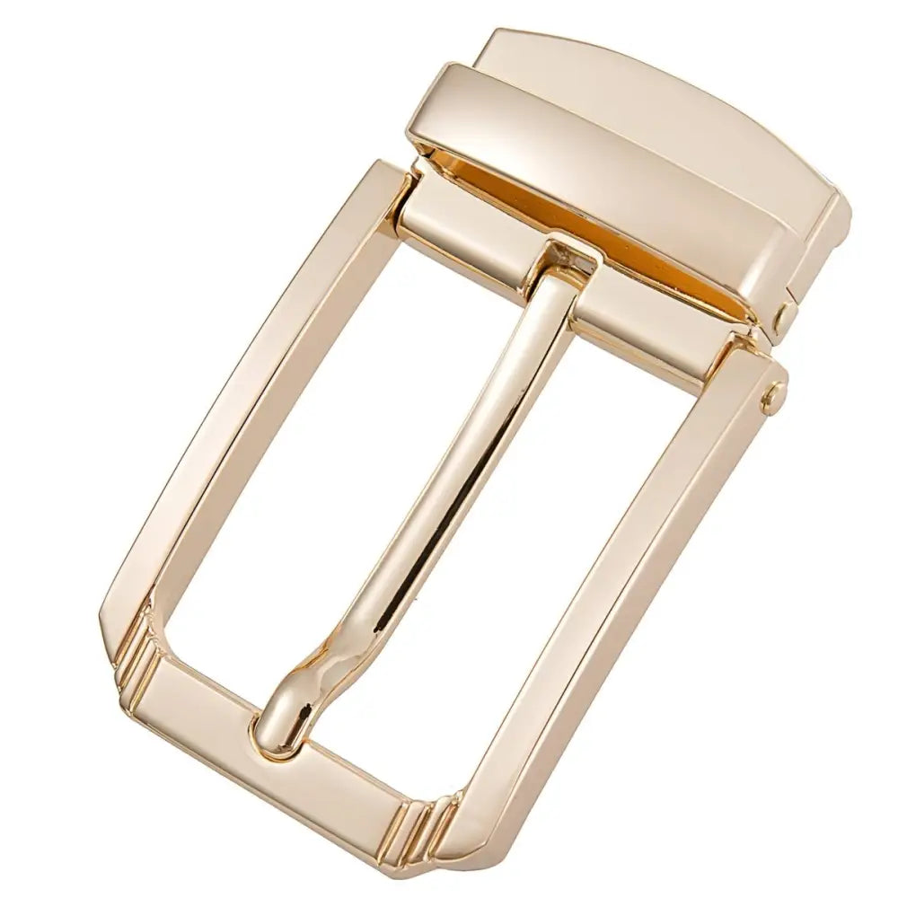 Gold-colored metal belt buckle for Addison pin belt or pin belt buckle collection
