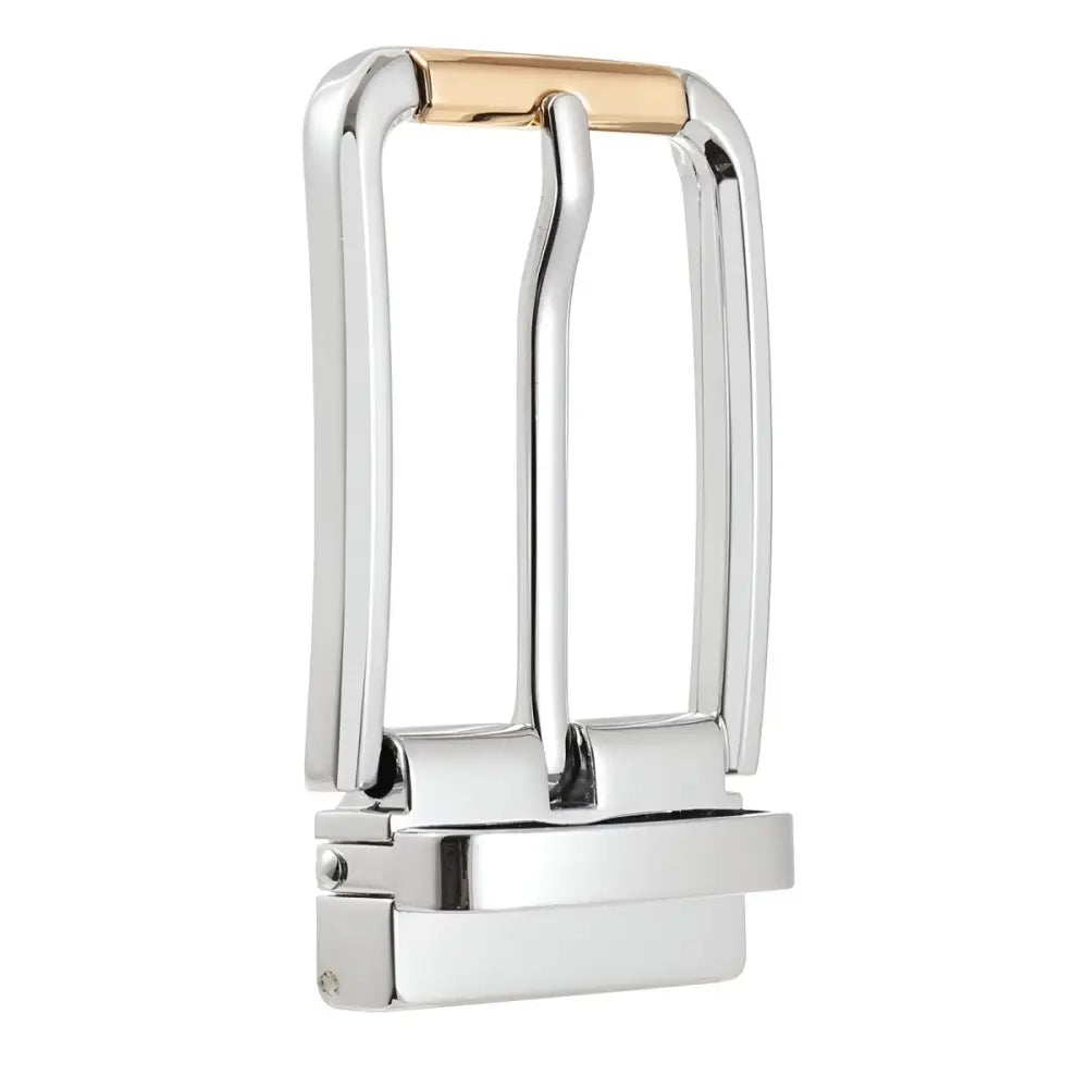 Silver and gold metal buckle for loop belt and buckle loop style product