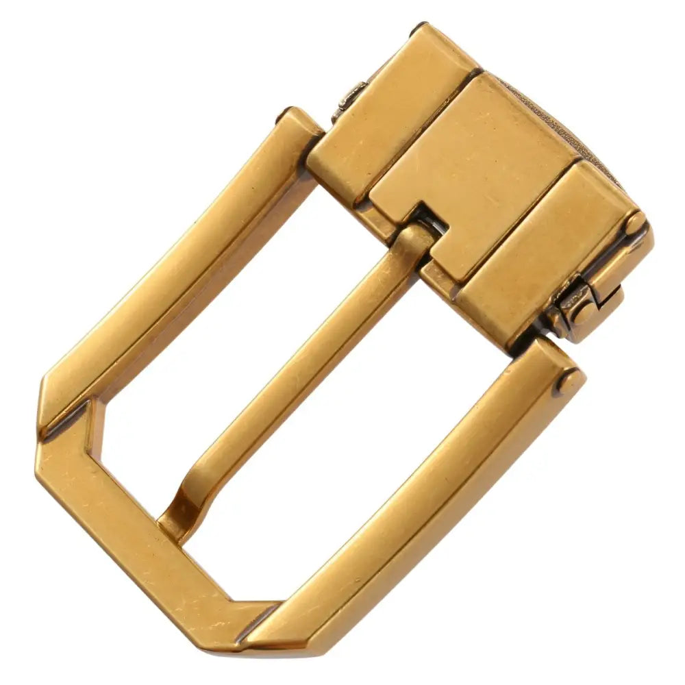 Gold-toned Metal Saul Prong Belt Buckle for Prong Belt Style in the Saul Prong Collection