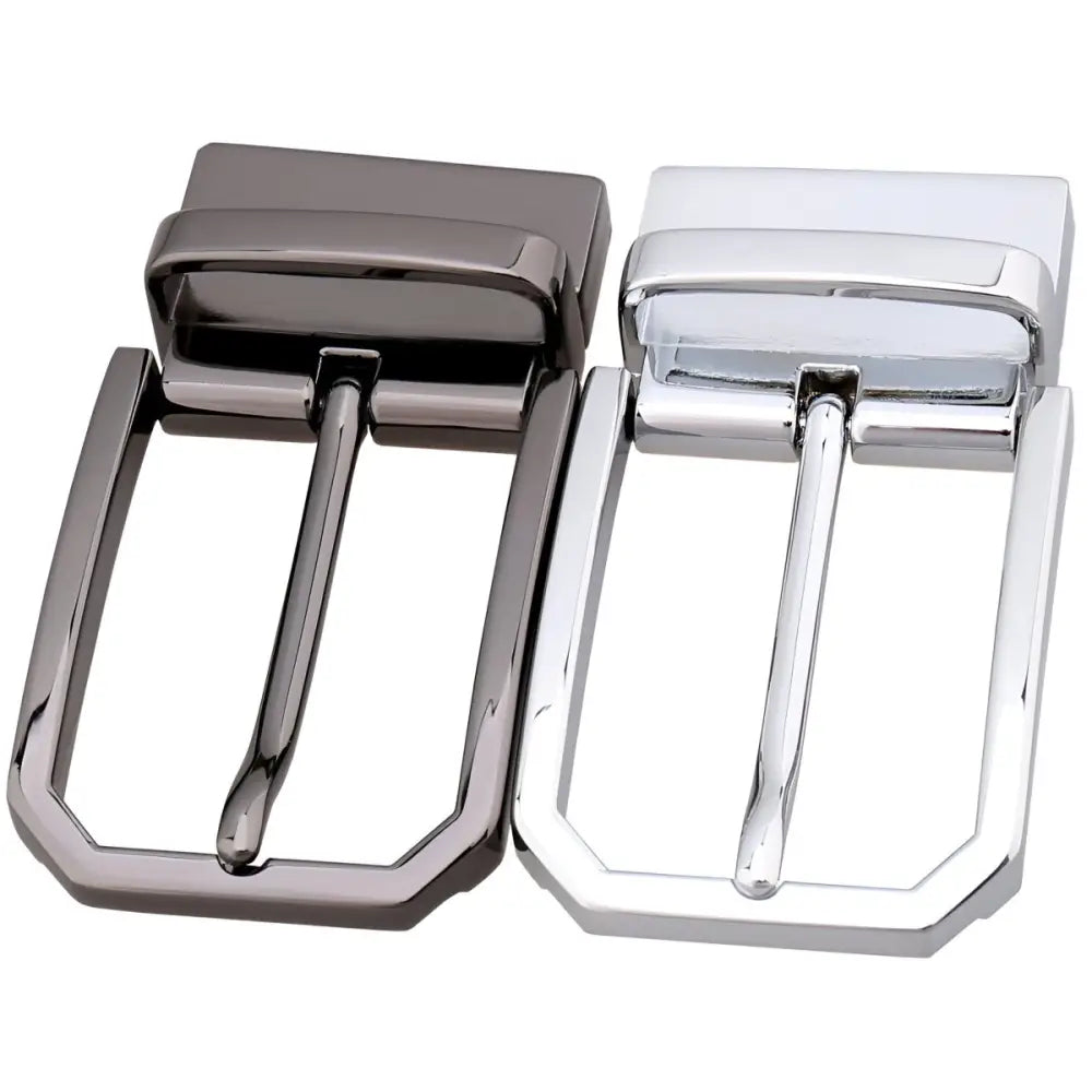 Shiny silver metal belt buckle for Walton Prong Belt and prong belt buckle collection