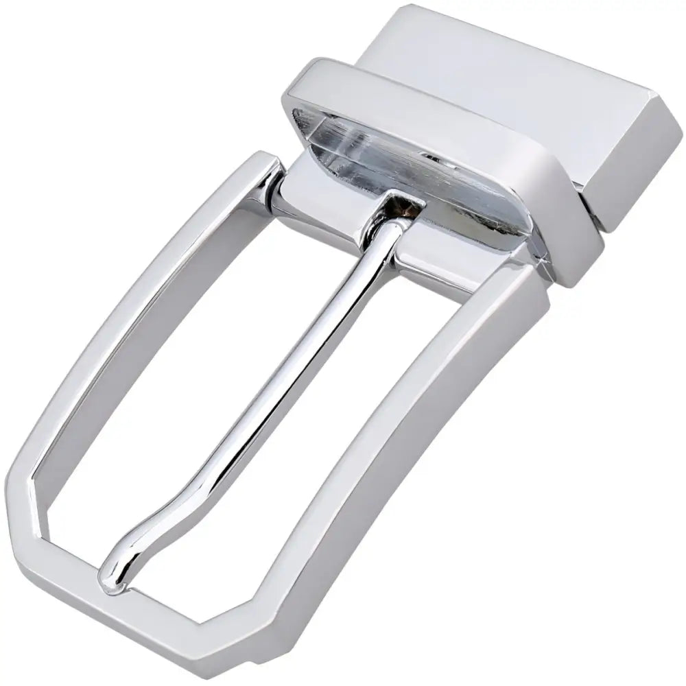 Shiny silver metal belt buckle for Walton Prong Belt and prong belt buckle products