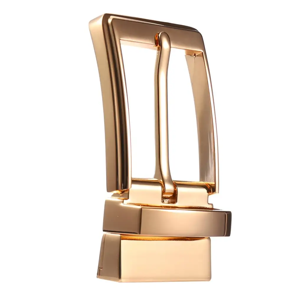 Shiny gold-colored belt buckle showcased with Silver Metal Belt Buckle product name