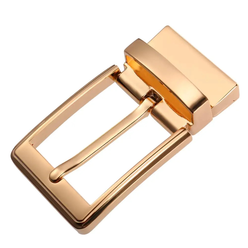 Gold-colored belt buckle with shiny finish for Silver Metal Belt Buckle product display