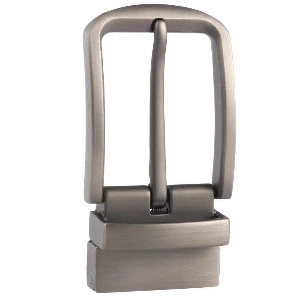 Reversible Silver Metal Belt Buckle for Pablo Model Accessory front view