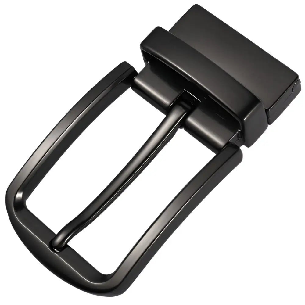 Black metal belt buckle for Pablo Model reversible silver metal accessory