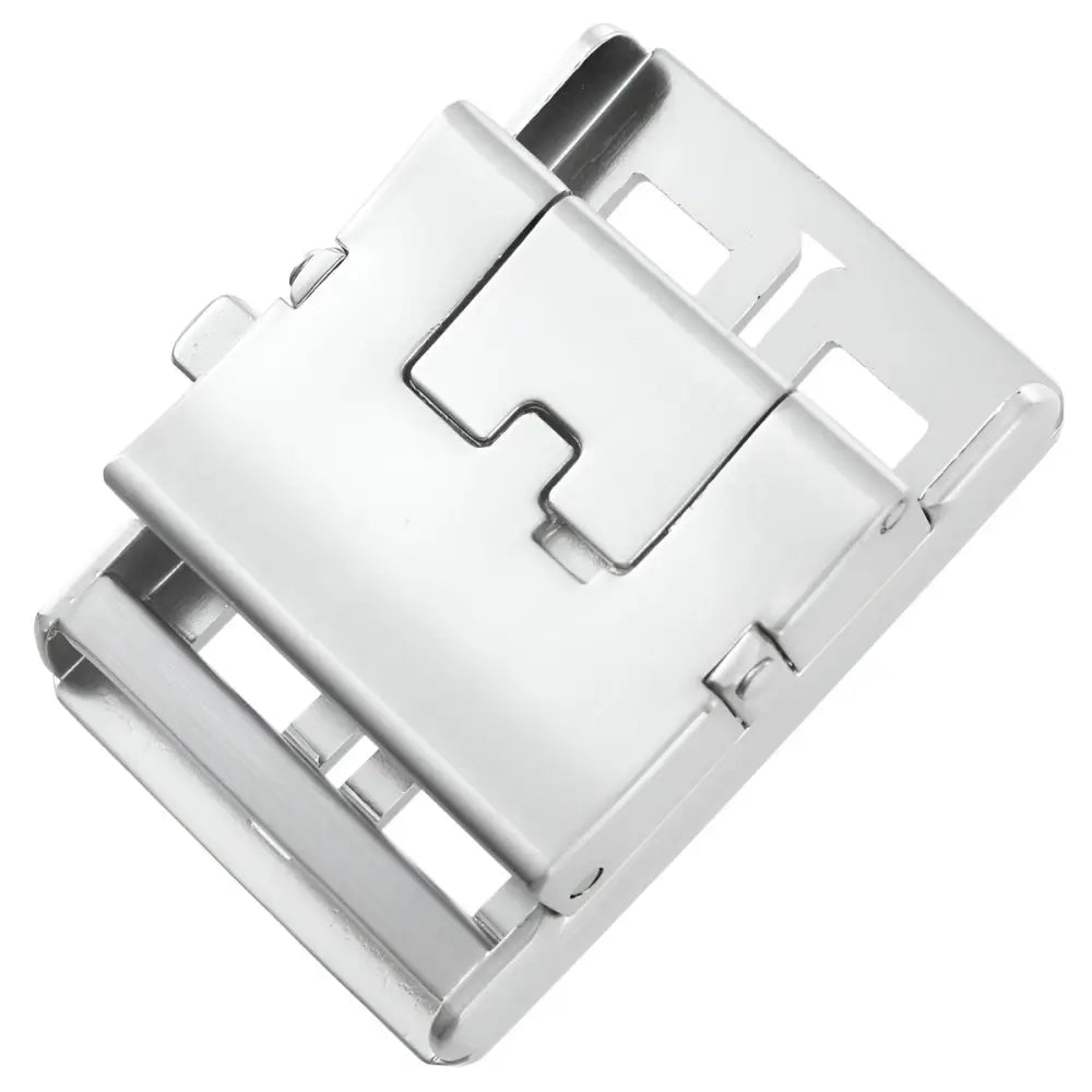 Shiny metal belt buckle clasp for watches and belts in Gold Tone Geometric design