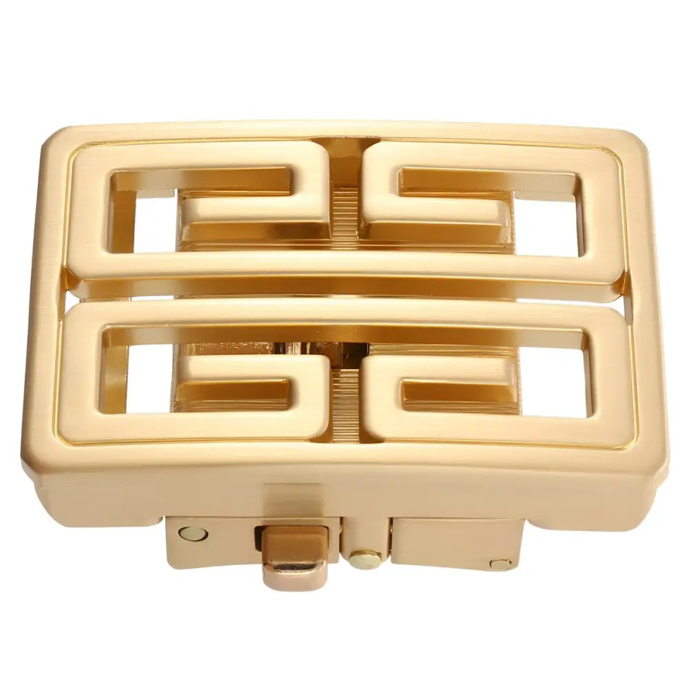 Gold-toned belt buckle with geometric design for watches and belts in the Gold Tone Geometric Belt Buckle Clasp collection