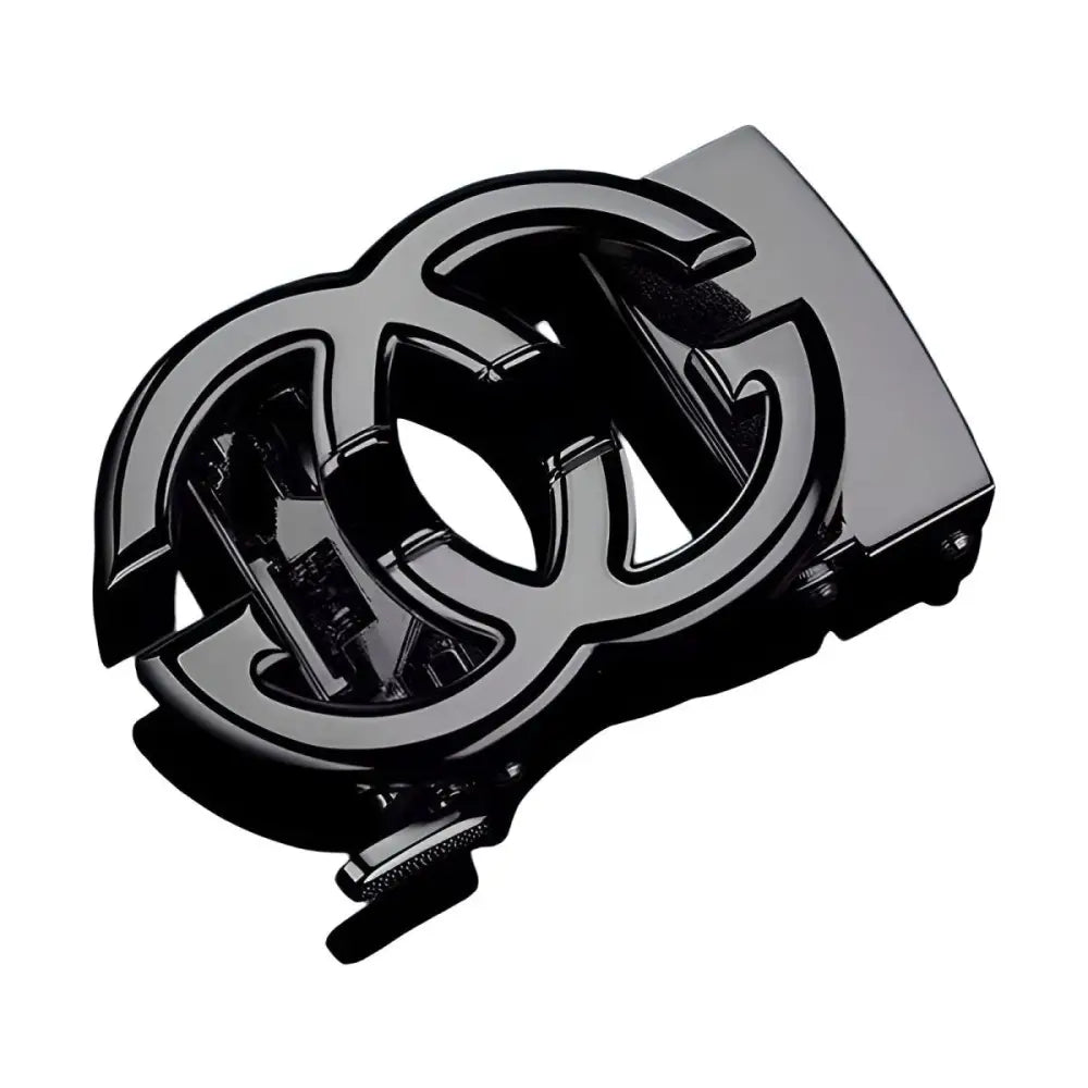 Black metal belt buckle for Elegant Automatic Double Belt with Interlocking G Buckle