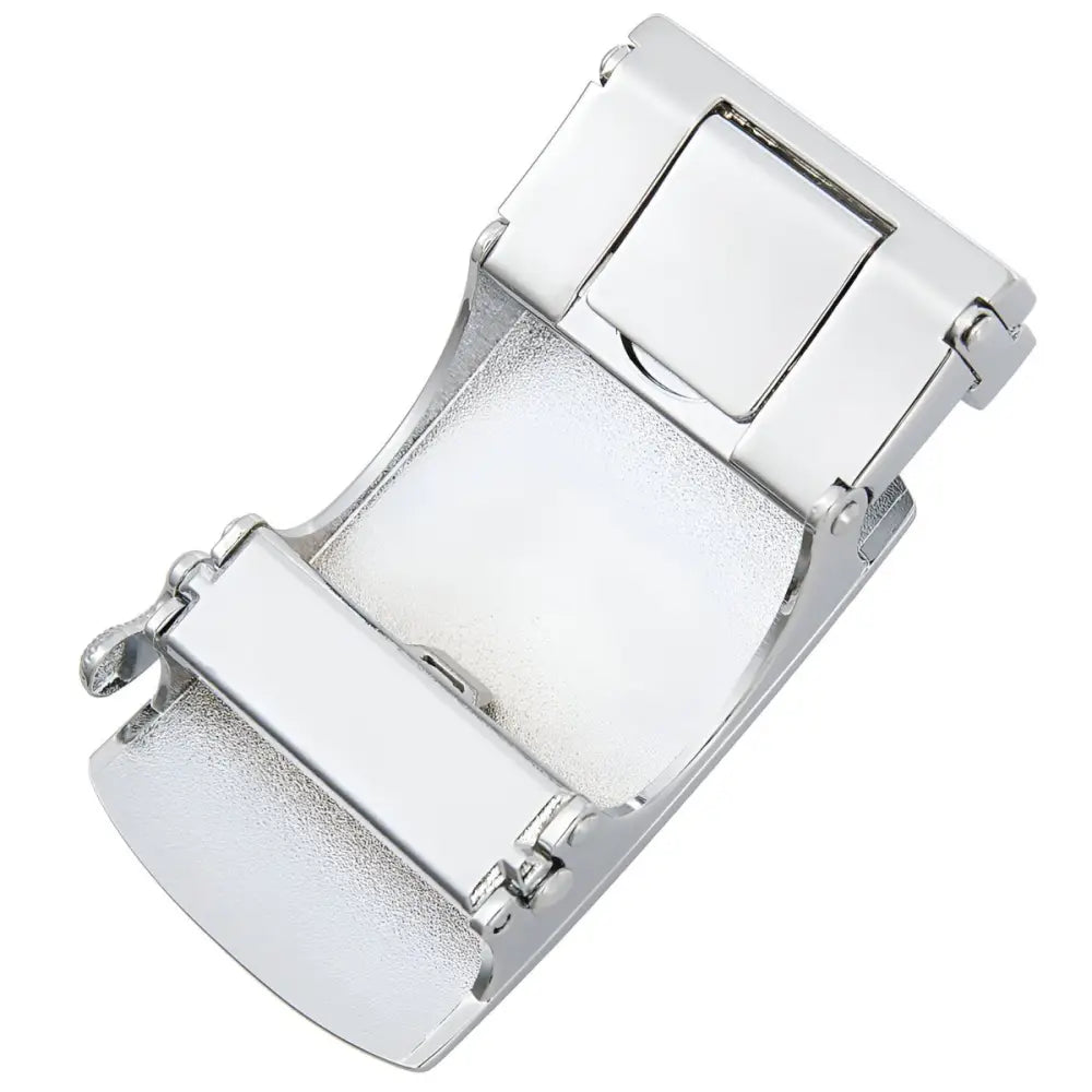 Silver-toned belt buckle from Chrome and Black Belt Buckle in Silver and Black Finish