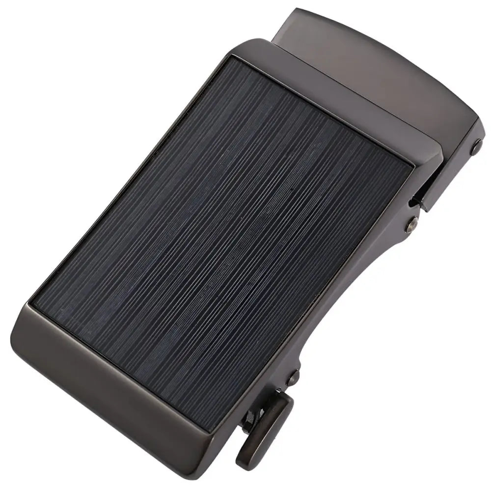 Black metal belt buckle from the Silver and Blue Cooper Model Automatic Belt Buckle collection