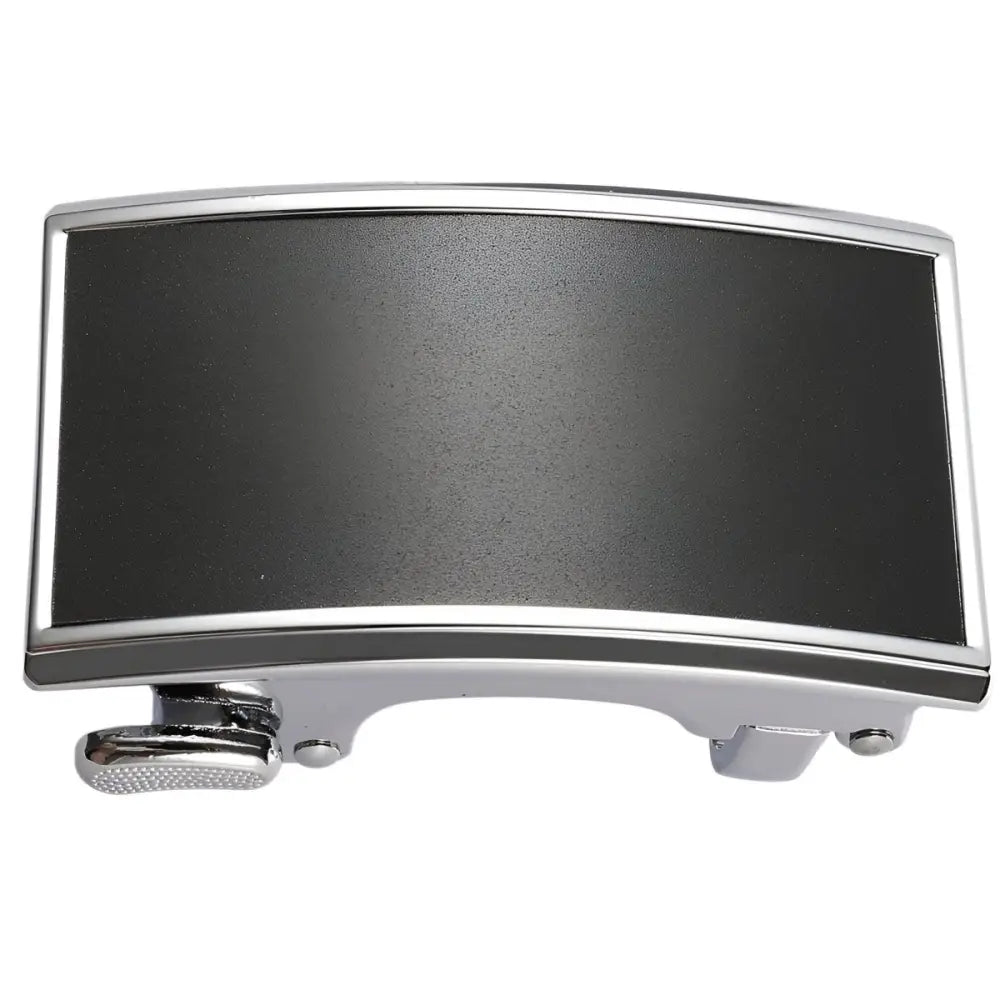 Silver and black Damon Model belt buckle for a stylish accessory enhancement