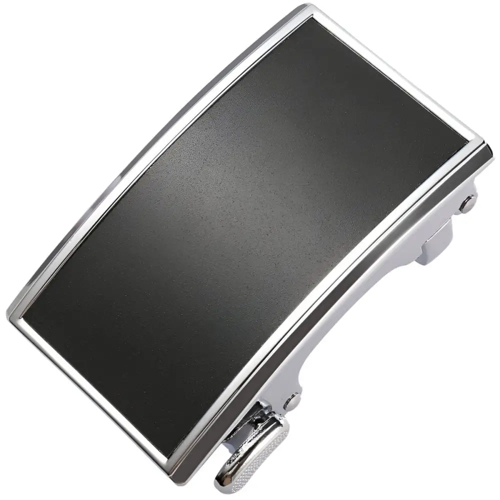 Silver and black Damon Model belt buckle for a stylish and durable accessory selection