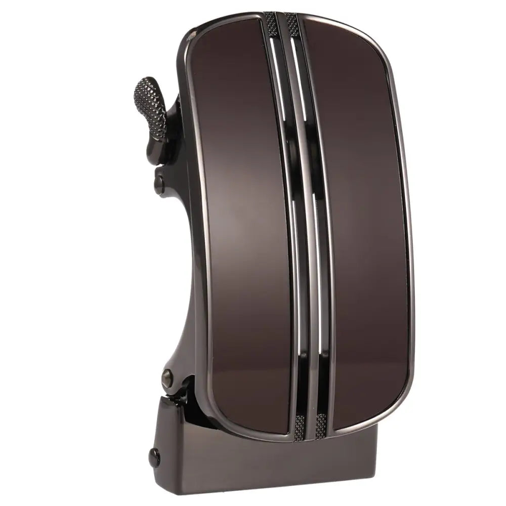 Brown metal belt buckle on Davy Automatic Belt with Chrome and Black Silver Buckle