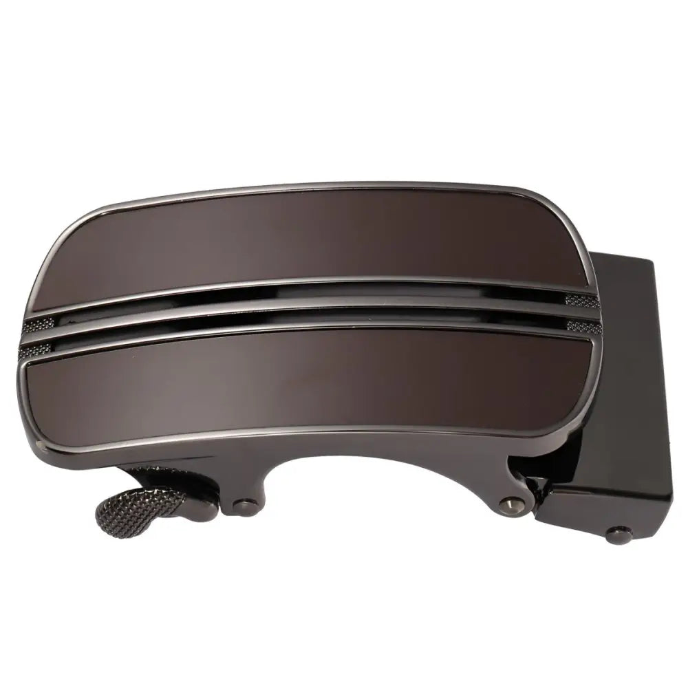 Davy Automatic Belt with Chrome and Black Silver Automatic Belt Buckle