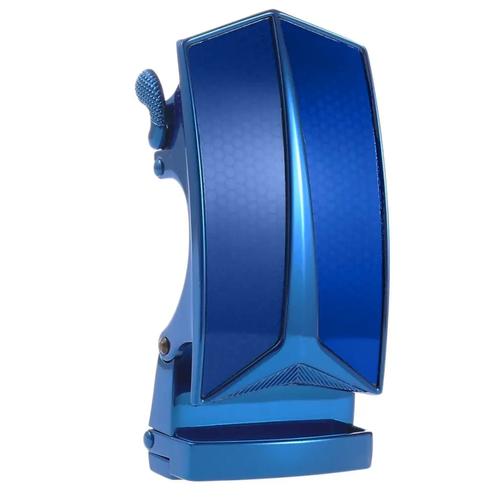 Blue metal belt buckle for Declan automatic belt and stylish automatic belt buckle products