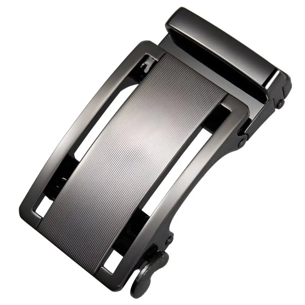 Enzo Automatic Belt with textured face metal buckle for a stylish, automatic belt buckle