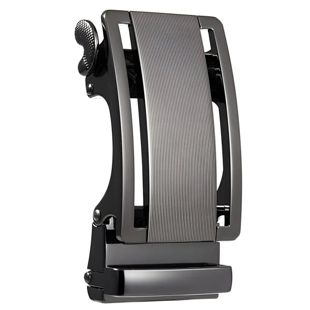 Enzo Automatic Belt Metal Buckle with Textured Face showcasing durable ratchet buckle design