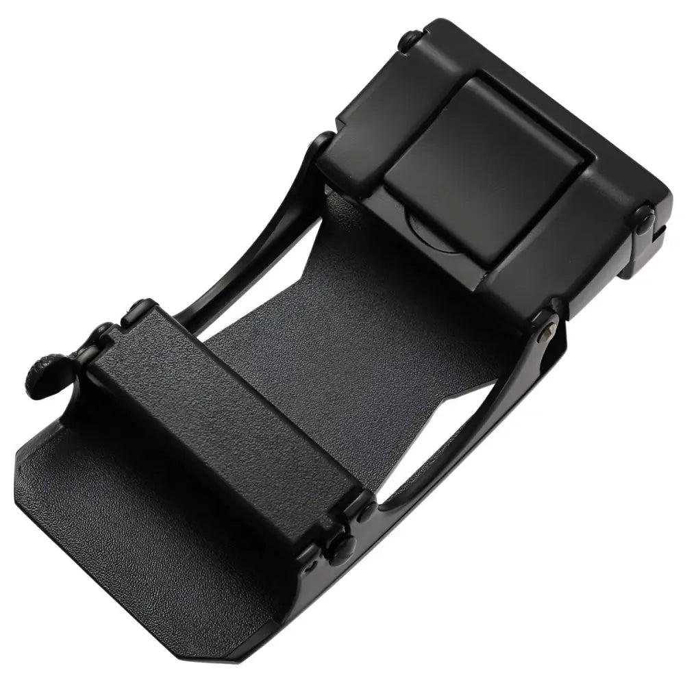 Black metal Flavio Belt Buckle with automatic closure for the Geometric Flavio Belt Buckle