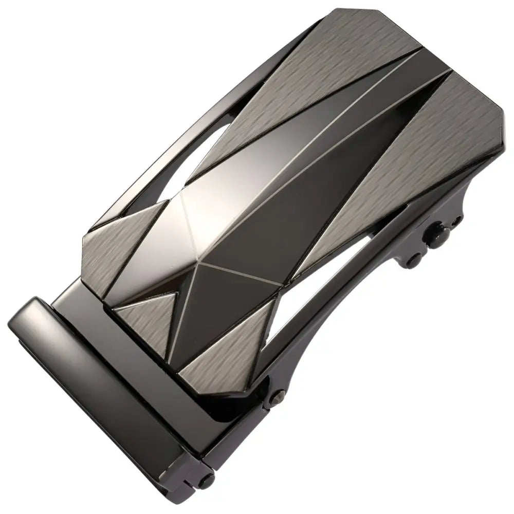 Geometric Flavio Belt Buckle with Automatic Closure, stylish belt buckle accessory