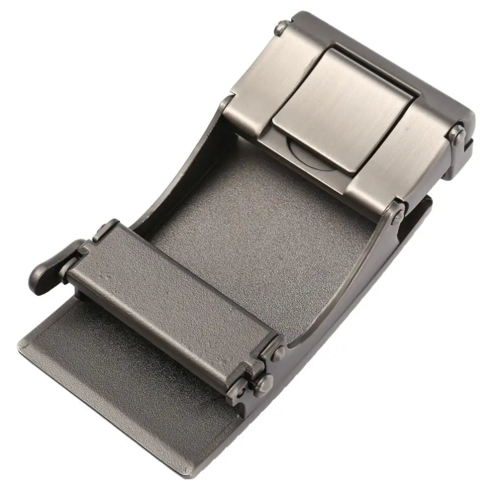 Metal belt buckle from Gino Model Black Automatic Belt Buckle with Textured Finish