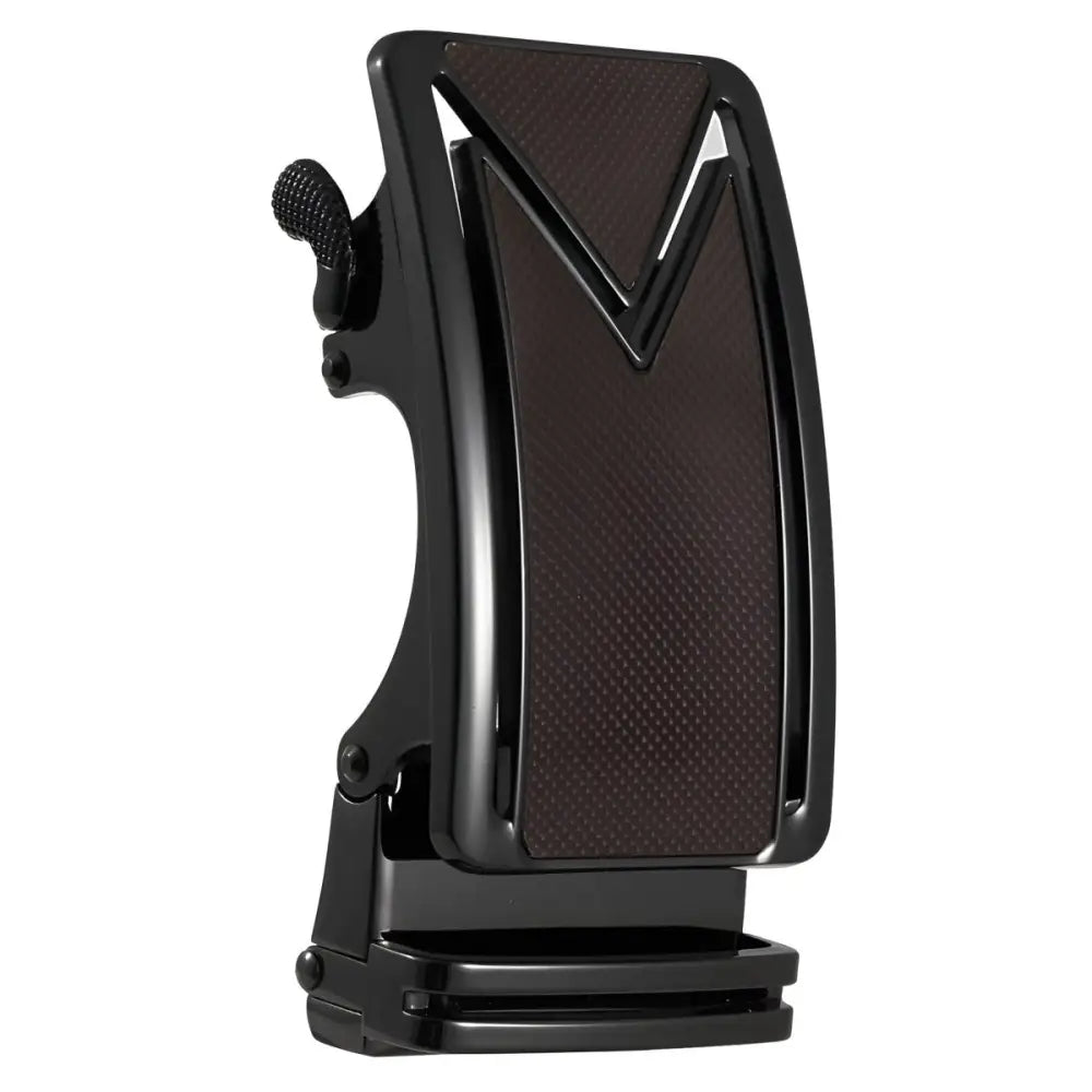 Black automatic belt buckle for Silver and Navy Ceinture Automatique product display