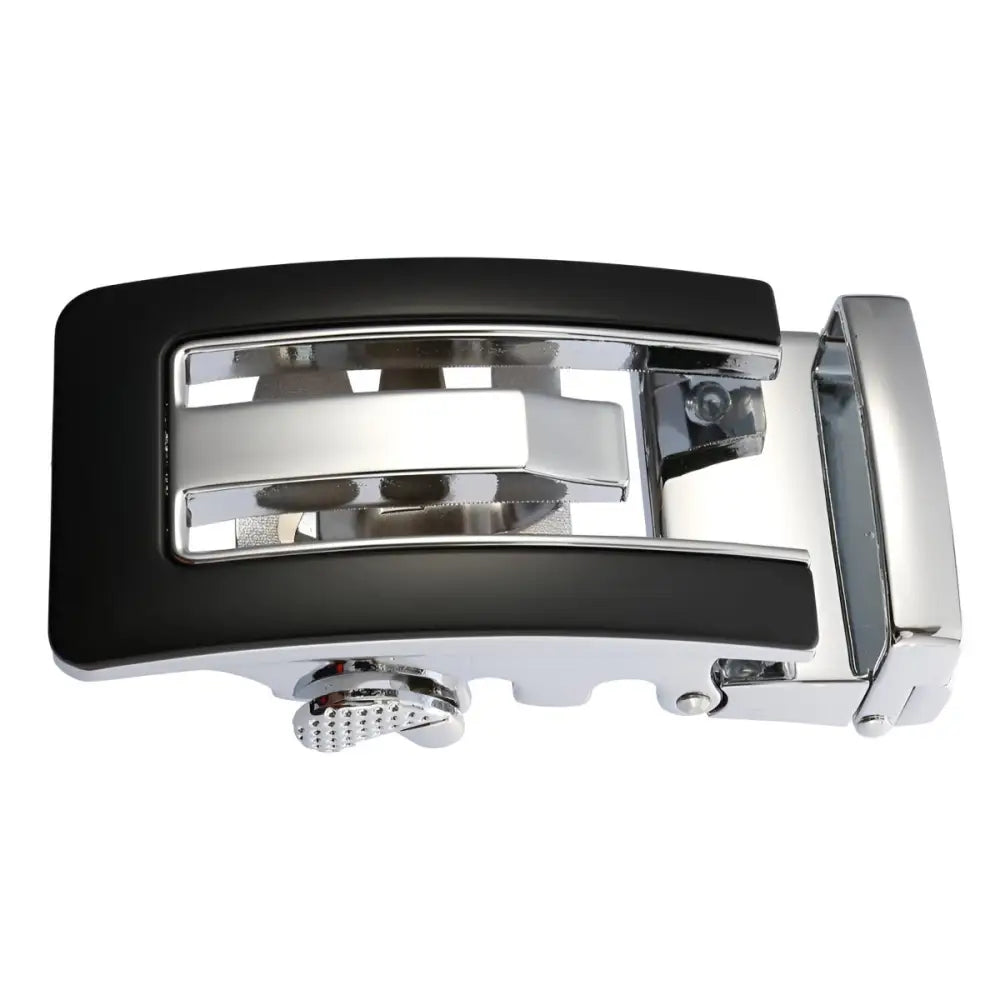 Black and silver belt buckle for elegant accessories in the Gold and Black Belt Buckle product