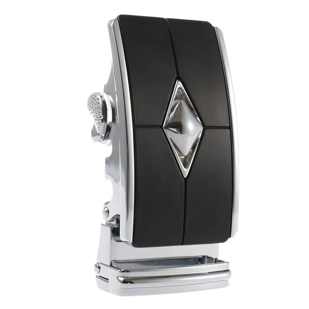 Black and silver belt buckle from Mikail Model for stylish accessories