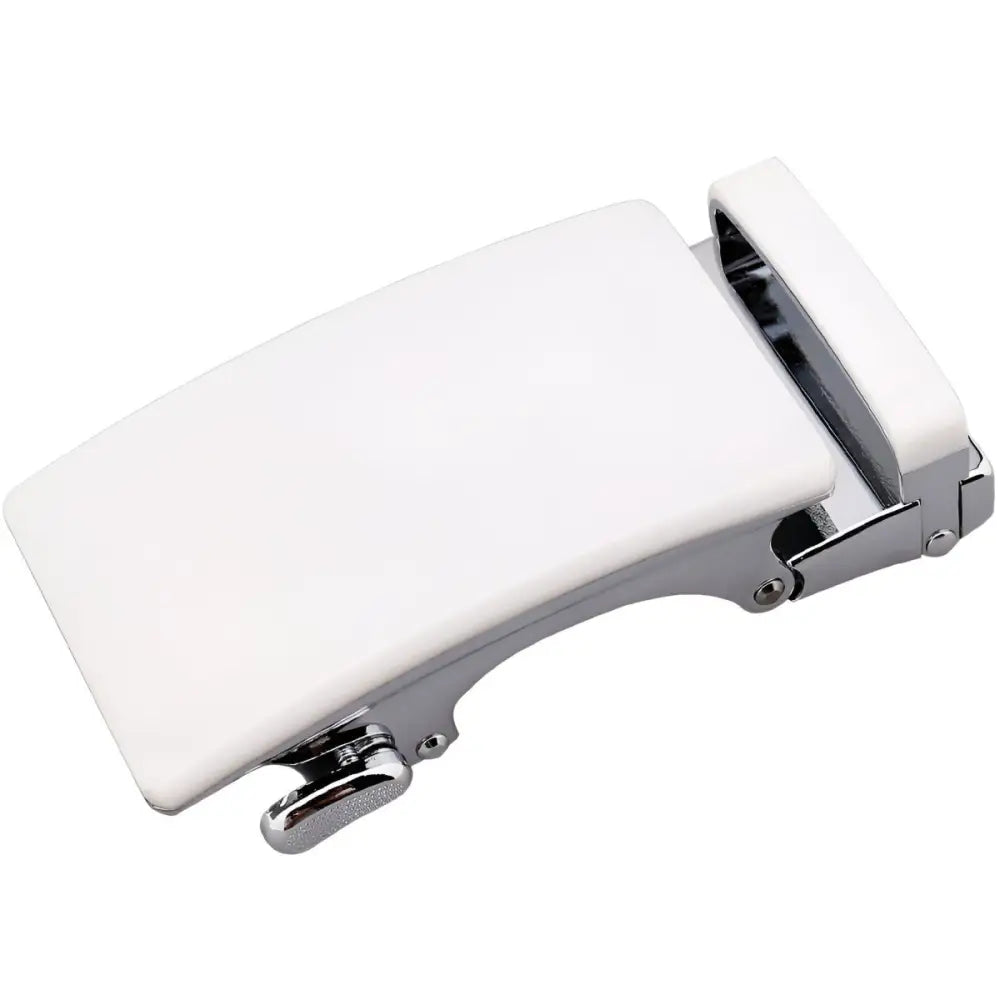 White and silver belt buckle for Black and Silver Nils Automatic Belt Buckle for Men