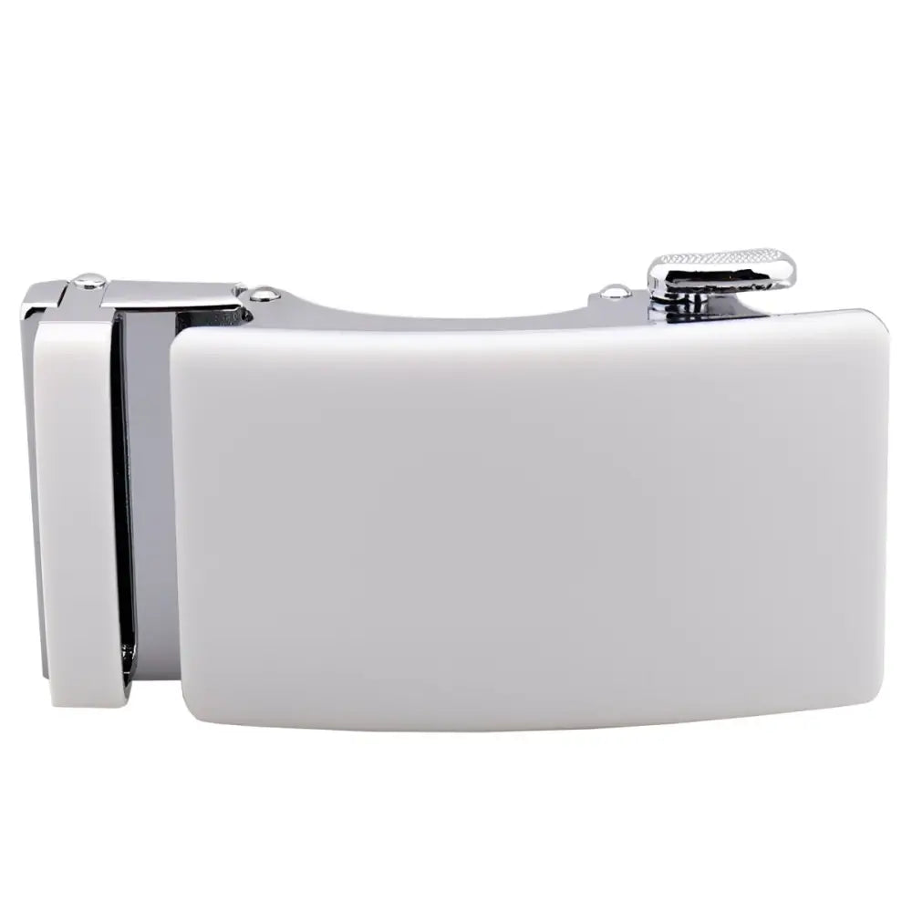 Silver belt buckle for Black and Silver Nils Automatic Belt Buckle for Men