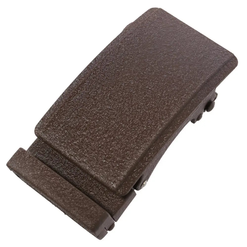 Brown textured belt buckle for Nixon Automatic Belt featuring durable design